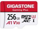 Gigastone 256GB Micro SD Card, Gaming Plus, Nintendo-Switch Compatible MicroSDXC Memory Card, 100MB/s, 4K Video Recording, Action Camera, Wyze, GoPro, Dash Cam, Security Camera, UHS-I A1 U3 V30 Class 10