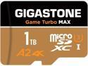 [5-Yrs Free Data Recovery] GIGASTONE 1TB Micro SD Card, 4K Game Turbo MAX, MicroSDXC Memory Card for Nintendo-Switch, GoPro, Action Camera, DJI, UHD Video, R/W up to 160/140 MB/s, UHS-I U3 A2 4K C10