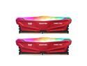Gigastone DDR4 RAM Red RGB Game PRO Desktop RAM 16GB (2x8GB) DDR4 16GB DDR4-3200MHz PC4-25600 CL16 1.35V 288 Pin Unbuffered Non ECC UDIMM for PC Gaming Desktop Memory Module (Desktop ONLY)