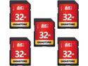 GIGASTONE 32GB 5-Pack SD Card UHS-I U1 Class 10 SDHC Memory Card High-Speed Full HD Video Canon Nikon Sony Pentax Kodak Olympus Panasonic Digital Camera, with 5 Mini Cases