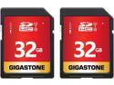 GIGASTONE 32GB 2-Pack SD Card UHS-I U1 Class 10 SDHC Memory Card High-Speed Full HD Video Canon Nikon Sony Pentax Kodak Olympus Panasonic Digital Camera, with 2 Mini Cases