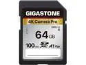 GIGASTONE 64GB SD Card V30 SDXC Memory Card High Speed 4K Ultra HD UHD Video Compatible with Canon Nikon Sony Pentax Kodak Olympus Panasonic Digital Camera with 1 Mini case