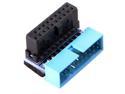 USB 3.0 20pin Male to Female Extension Adapter Angled 90 Degree for Motherboard Mainboard (Down angled)