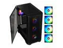 BitFenix NOVA MESH SE TG ARGB Edition Case, Black Body/Black Mesh, Tempered Glass Side Panel, ATX/Micro ATX/Mini ITX Form Factor, 4 x 3 pin 5V ARGB Fans Pre-installed, BFC-NSE-300-KKGSK-4A