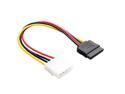 SATA power cable,D-type 4-pin to SATA power cable IDE to SATA hard drive power cable 18WAG, 4pin to 15pin power cable