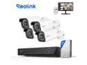 Reolink RLK8-810B4-A 8CH 4K Security Camera System 4pcs 8MP Smart Person/Vehicle Detection Wired Outdoor PoE IP Cameras and 8CH 2TB HDD NVR for 24/7 Recording, Remote Access