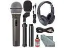 Samson Q2U Handheld Dynamic USB Microphone Recording and Podcasting Kit + Accessory Bundle