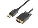 Nurbenn 6ft DP to VGA, Gold Plated 1080P DisplayPort to VGA Male to Male Adapter Converter for Lenovo, Dell, HP, ASUS and other DisplayPort enabled Devices (Black)