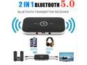 2in1 Bluetooth 5.0 Transmitter & Receiver Wireless A2DP Audio Adapter Aux 3.5mm Audio Player for TV / Home Stereo /Smartphone