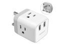 UK Ireland Hong Kong Travel Adapter Plug, TESSAN UK Power Adapter with 3 American Outlets and 2 USB Charging Ports, USA to UK British England Scotland Irish Outlet Adaptor -Safe Grounded Type G