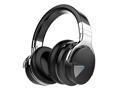 COWIN E7 Active Noise Cancelling Bluetooth Headphones with Microphone Deep Bass Wireless Headphones Over Ear, Comfortable Protein Earpads, 30H Playtime for Travel Work TV PC Cellphone - Black
