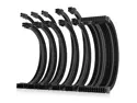 Asiahorse Power Supply Sleeved Cable for Power Supply Extension Cable Wire Kit 1x24-PIN/ 2x8-PIN (4+4) M/B,3x8-PIN (6+2) PCI-E 30cm Length with Combs(Dual EPS Black Mix)