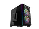 Gamdias ATHENA M2 LITE mesh case ITX mini-ITX mATX Micro-ATX, Tempered glass, 2x 120mm ARGB fans 5v-3pin sync, plus 1x 120mm rear fan.