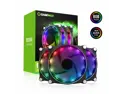 GMX 3Pack 120mm ARGB Case Fan CPU Cooling Fan 5V ARGB MB Aura Sync PWM Fan for CPU Cooler/Raidator/PC Chassis