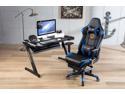 Ficmax High-Back Gaming Chair Racing Style Office Chair Recliner Computer Chair for Gaming PU Leather Ergonomic E-Sports Chair Height Adjustable Gaming Desk Chair with Massage Lumbar Support Footrest