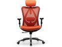 SIHOO Ergonomic Desk Chair, Computer Chair with Breathable Mesh Design Adjustable Headrest and Lumbar Support High Back Chair, Orange