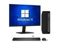 HP Computer Combo ProDesk 600 G6 SFF Windows 11 Pro Desktop PC | 24 inch Monitor | Intel Hexa-Core i5 10th Gen Processor | 32GB DDR4 RAM | 1TB NVMe SSD | WIFI, Bluetooth | DP to HDMI Adapter - Black