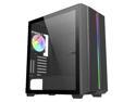 Montech Sky One High-End ARGB Tempered Glass ATX Mid-Tower Gaming Case - USB Type C Port - High-Airflow - Black