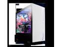iBUYPOWER Snowblind S Case 19" Translucent Customizable Side-Panel LCD Display 1280 x 1024 Resolution Mid-Tower Desktop Computer Gaming Case  - White