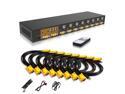 eKL VGA KVM Switch 8 Port in 2 Out Switcher 8x2 Supports Basic Wireless Keyboard and Mouse Audio USB 2.0 Devices Sharing 8 Computers with Remote Control