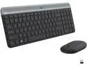 Logitech - MK470 Full-size Wireless Scissor Keyboard and Mouse Bundle for Windows with Quiet clicks - Black/Gray (920-009437)