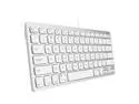 Macally Slim USB Wired Small Compact Mini Computer Keyboard for Apple Mac, iMac, MacBook Pro/Air, Mac Mini, Windows PC Desktops, Laptop (Aluminum Silver)