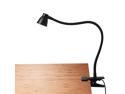 Clamp Desk Lamp, Clip on Reading Light, 3000-6500K Adjustable Color Temperature, 6 Illumination Modes, 10 Led Beads, AC Adapter and USB Cord Included (Black)