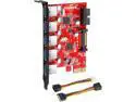 Inateck PCI-E to USB 3.0 (5 Ports) PCI Express Card and 15-Pin Power Connector, Red