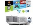 6000 Lumens 1080 Native Projector, Full HD Android Projector with WiFi Bluetooth, 300” Max Image Size, with HDMI USB VGA AV Inputs, Compatible with Smartphone TV Sticks PC Xbox Playstation USB Drive