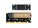 GLOTRENDS PA05-HS M.2 NVMe to PCIe 4.0 X4 Adapter with M.2 Heatsink, Without Bracket for Compact Case or 2U high Case Installation, for 2280/2260/2242/2230 M.2 NVMe SSD