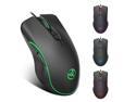 Gaming Mouse 7 Buttons 6400Dpi Optical USB Wired Desktop Mice RGB Backlit Mice for PC Computer Laptop Gamers