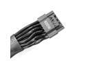 SUPER FLOWER 600W PCIe 5.0 / Gen 5 12VHPWR PSU Cable - Black - Fits LEADEX TITANIUM, LEADEX PLATINUM SE PSUs via Dual 8-pin PCIe - 12+4pin Connector - Flat Cables 600mm