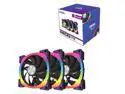 Super Flower NEON ARGB 120mm fan, Triple-Pack, Purple Anti-Vibration Mounting Pads, Computer Case Fan, Remote Control, SF-ARGB121-BK_3P