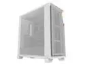 Super Flower Zillion Direct ATX Mid Tower Case, Patent Slope For Direct Airflow To GPU, All Mesh Panel Design for High Airflow Performance, USB 3.0 & Type-C, White, Steel