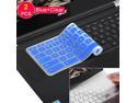 Pack Keyboard Cover Skin for 018017 Newest Acer Premium R11 Chromebook R 11 CB3131 CB313CB513TCB3131Chromebook R 13 CB531TChromebook 15CB3531 CB353CB5571 C910Clear+Blue