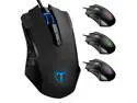 TROPRO Gaming Mouse Wired Breathing Light Ergonomic Game USB Computer Mice Multicolor Gamer Desktop Laptop PC Gaming Mouse, 6 Buttons for Windows 7/8/10/XP Vista Linux, Black