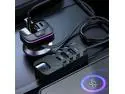 66W Multi-function Car Fast Charger with 6-Port Expansion and LED Atmosphere Light - Compact and Versatile for Phones, Tablets, and More