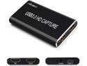 USB Video Capture USB C Video Capture Card with HDMI Loop Out, HD to Type-C/USB C/USB 3.0 Broadcast Live Stream and Record, Full HD 1080P@60HZ Live Streaming Video Game Grabber Converter- Black