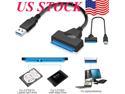 USB to SATA USB 3.0 to Hard Drive Adapter Cable Converter for 2.5Inch Hard Drive Disk HDD and SSD SATA Power Adapter USB 3.0 SATA 2.5? SSD HDD Adapter Cable Converter 2 Hard Disk Drive Lead 22 pins US