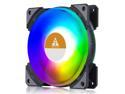Vicabo 120mm Light Loop RGB LED Case Fan PC Cooling Quiet Edition High Airflow Colorful, for PC Case Computer Cooling, Radiators System Components (1pc)