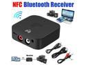 Bluetooth 5.0 Receiver Wireless 3.5mm Jack AUX NFC to 2 RCA Audio Stereo Adapter for PC, Laptop, TV, Smartphone