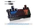 Keyboard with 104 Keys, Blademail Wired USB Gaming Keyboards for Pc/Mac Gamers, 19 non-conflict Keys, 7 colors Backlit, Metal Material