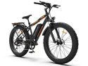 AOSTIRMOTOR S07-B 750W Electric Bicycle, 26" * 4" Fat Tire, 48V 13AH Removable Lithium Battery, Max Speed 28MPH, Shimano 7-Speed, Front Fork Suspension(Black)