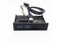 33S50-RTK Card Reader Media Type-C Dual USB 3.0 Port Hub Dashboard PC Front Panel with USB Power Cable