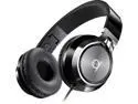 Artix CL750 Foldable Noise Isolating On Ear Headphones Wired with Microphone and Volume Control, Stereo Head Phones Corded with Adjustable Headband for Computer, Laptop and Cell Phone (Black)