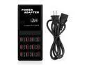 FirstPower USB Charging Station Charger 12 Ports Multi-Function Smart USB Charger Hub Desktop Wall Organizer Fast Charging Power Adapter for Smartphones