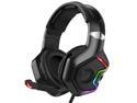ONIKUMA Gaming Headset for PS4 ,Xbox One, 7.1 Surround Sound Noise Canceling Headset with Microphone &RGB LED Light, Compatible with PC,Game Boy Advance,Nintendo Switch (Adapter Not Included)