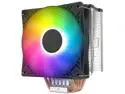 HSCCGI X4S CPU Cooler Silent CPU PWM 120mm RGB Fan 4 Continuous Direct Contact Heatpipes for TNTEL/AMD CPU(AM4 Compatible)