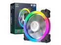 Vetroo SY-120 120mm ARGB Case Fan 5V 3 Pin Addressable Motherboard SYNC with Duo-Ring LED Lighting Controller Free (1 Pack)