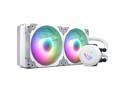 Vetroo V240 White 240mm Radiator Addressable RGB All-in-One AIO CPU Liquid Water Cooler for Intel 1700/1200/115X and Ryzen AMD AM4, 2X 120mm ARGB PWM Fans
